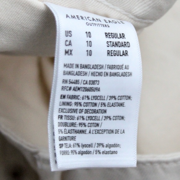 American Eagle Skort Stretch Bubble Mini Mid-Rise Skirt in Cream Beige Size 10 - Picture 4 of 11